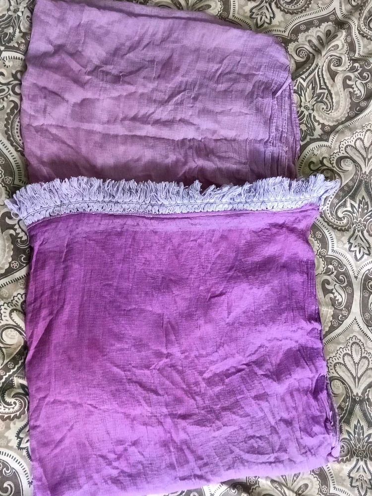 Beautiful Purple Dupatta with two shade