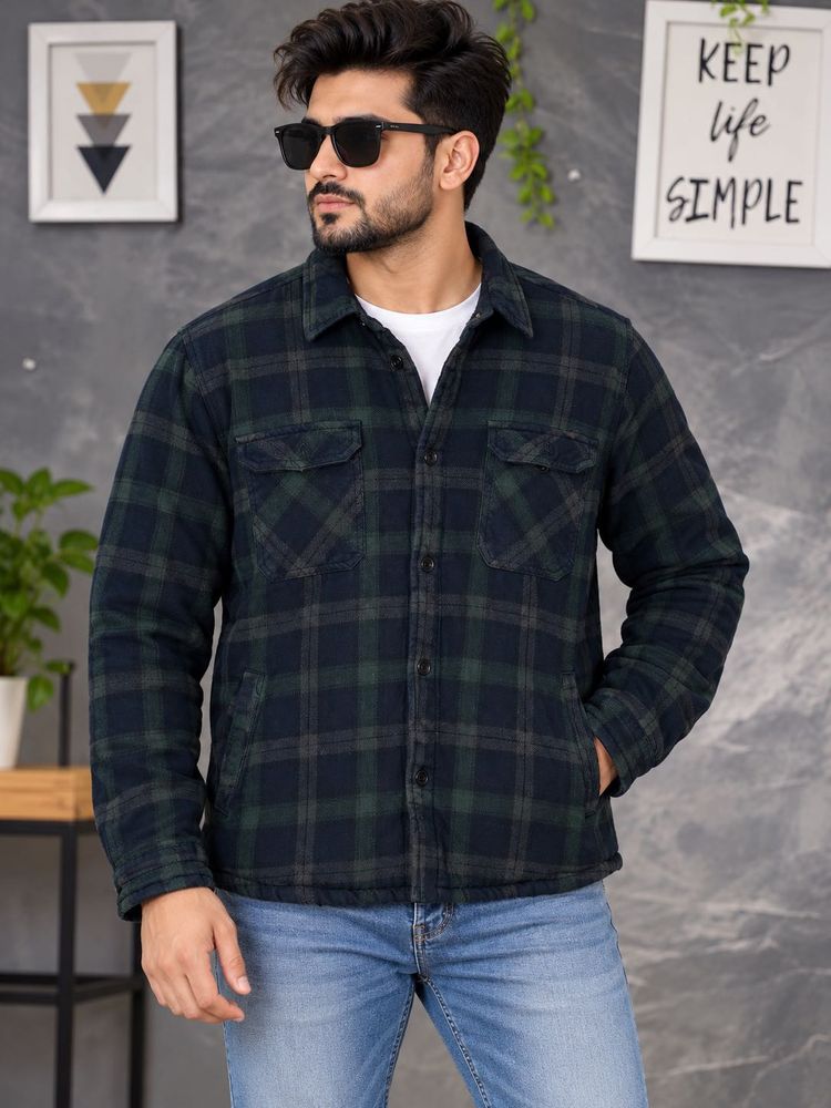 Men's Plaid Flannel Lined Jacket