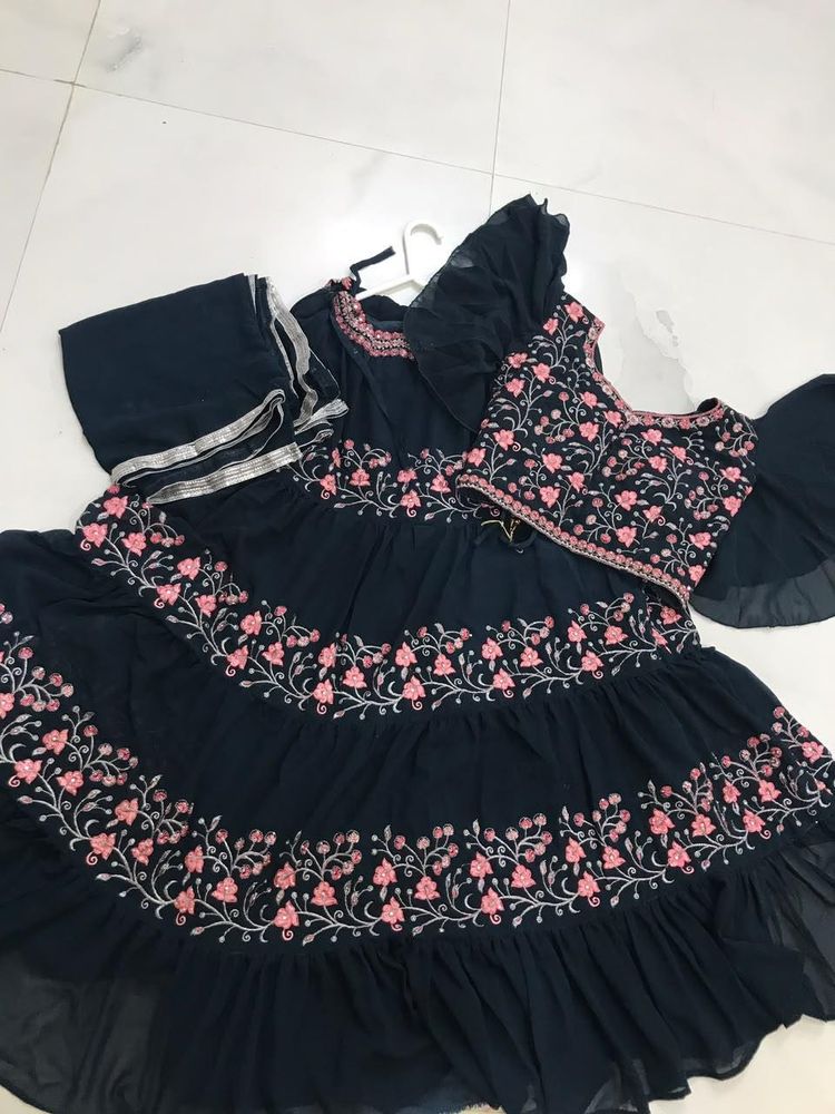 Dark Green Lehenga set