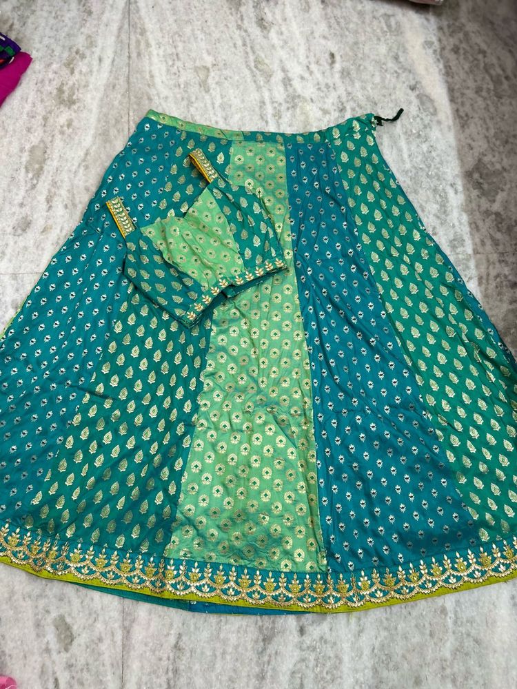 Beautiful Teal &amp; Green Lehenga Choli