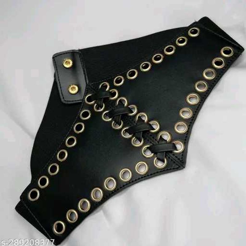 Goth Lace-Up Wide Belt