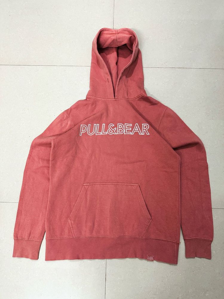 Pull&amp;Bear Washed Red Hoodie 🇺🇸