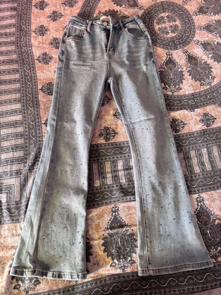 Sparkly Flare Jeans