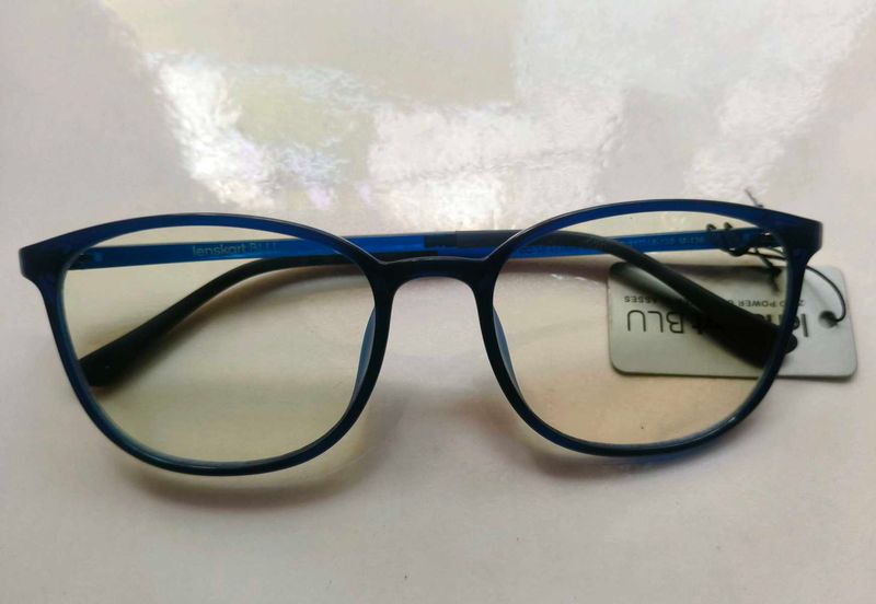 Blue Round Frame Glasses