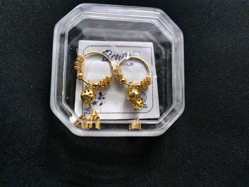cute  small  gold plated earring