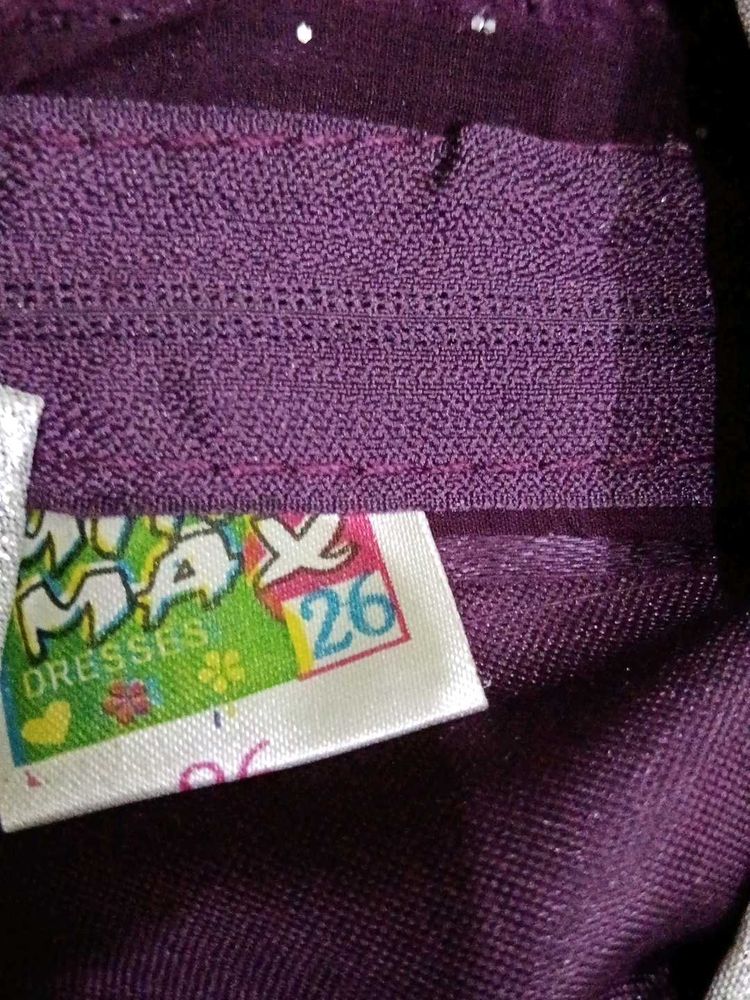 Sparkly Purple top and lehanga skirt set