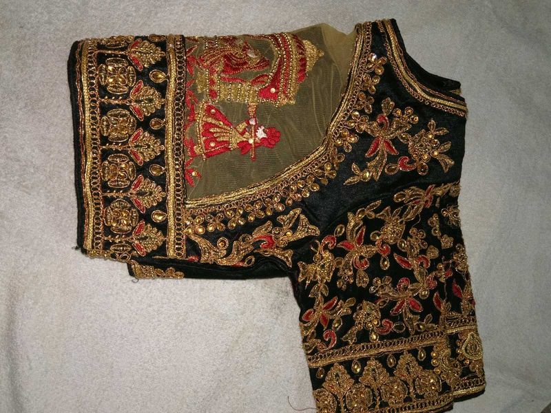 Embroidered Black Blouse