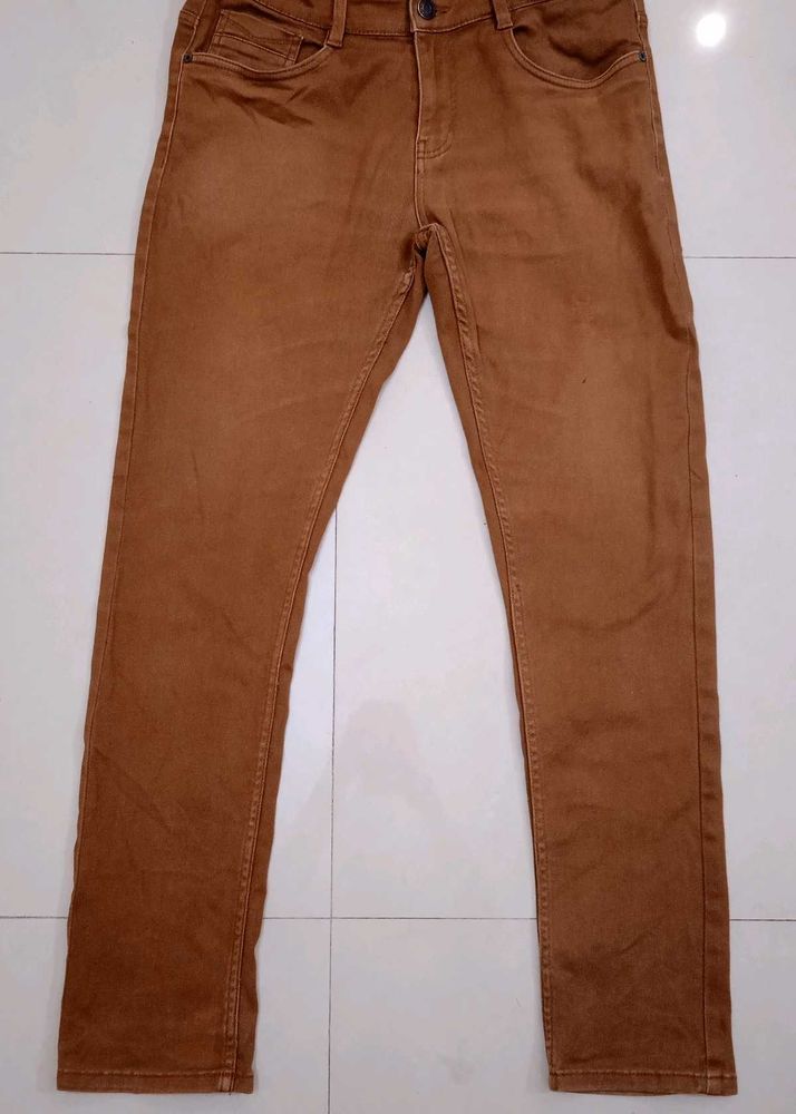 Men's Brown Casual Jeans