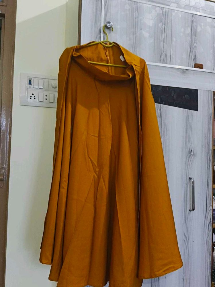 Elegant Mustard Yellow Ethnic Skirt