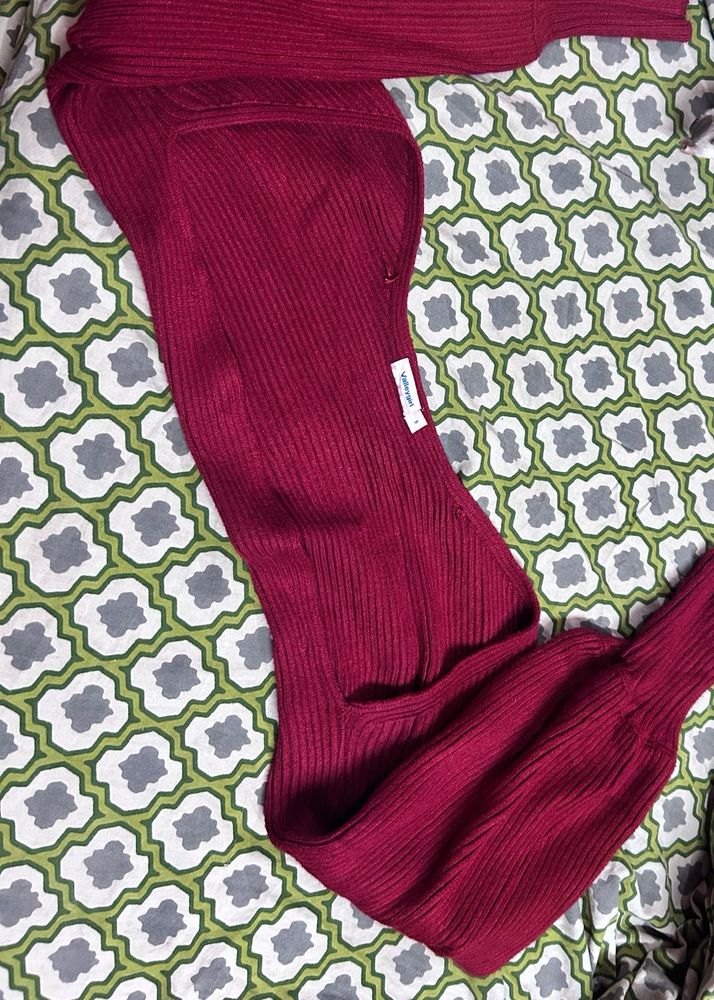 Burgundy Knit Sweater or shrug