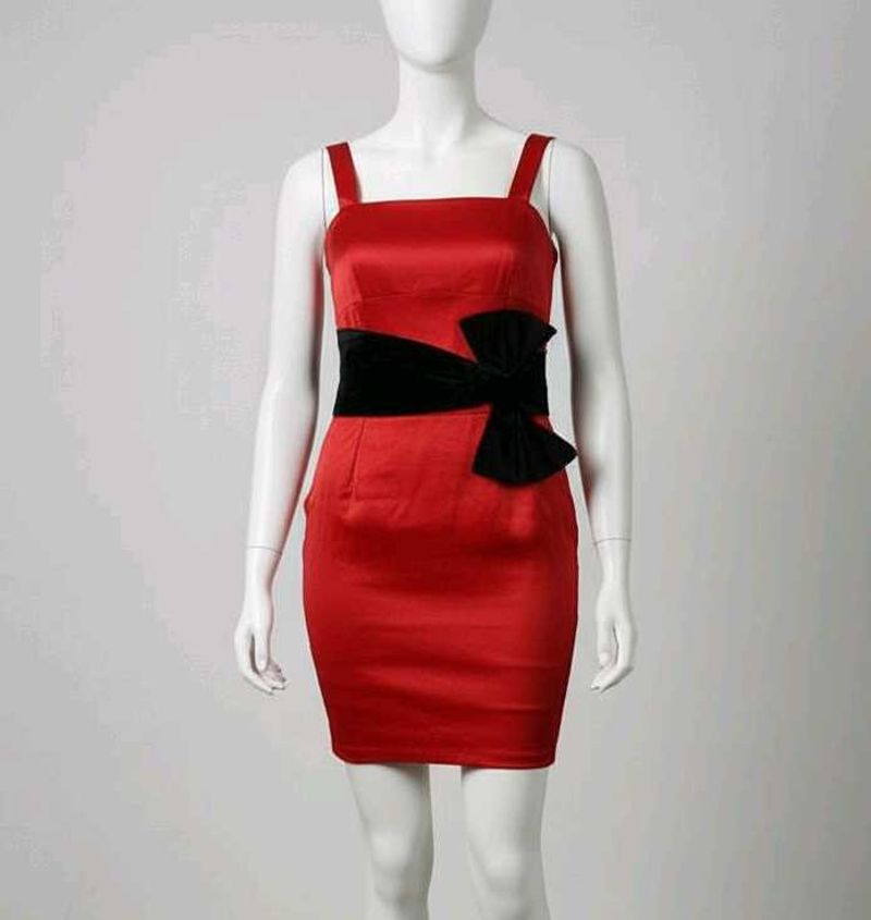 💅Red Party Dress with Bow💅