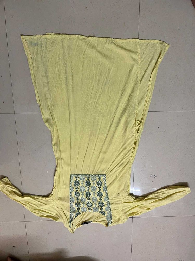 Light Yellow Cotton Kurta