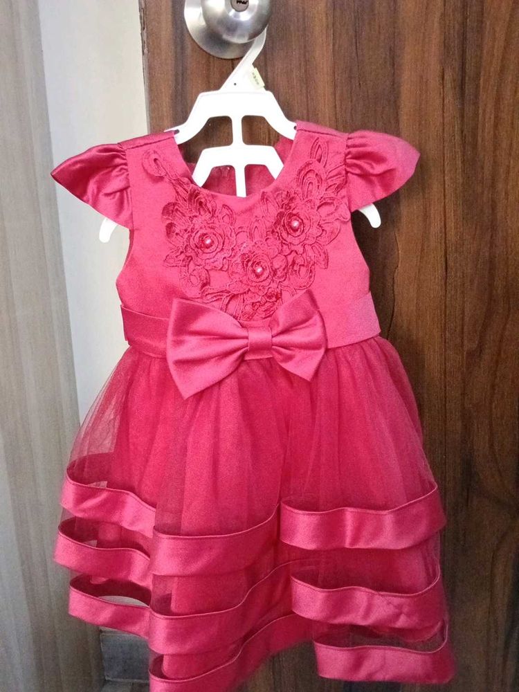 Adorable Red Party Dress for Girls