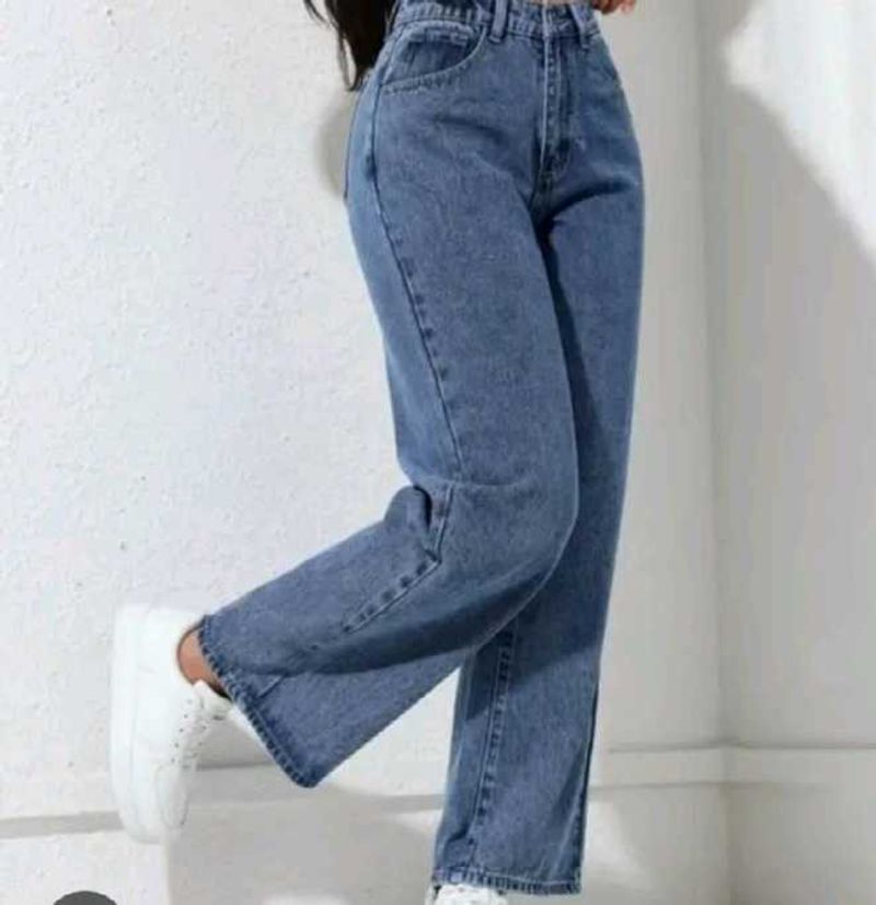 Classic Blue Wash Straight Leg Jeans