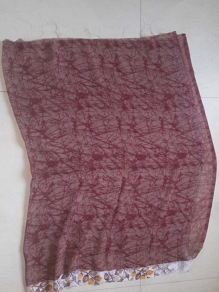 Maroon Printed Fabric / blouse piece