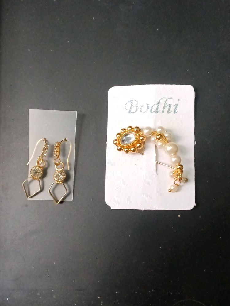 Earrings and Nose Ring