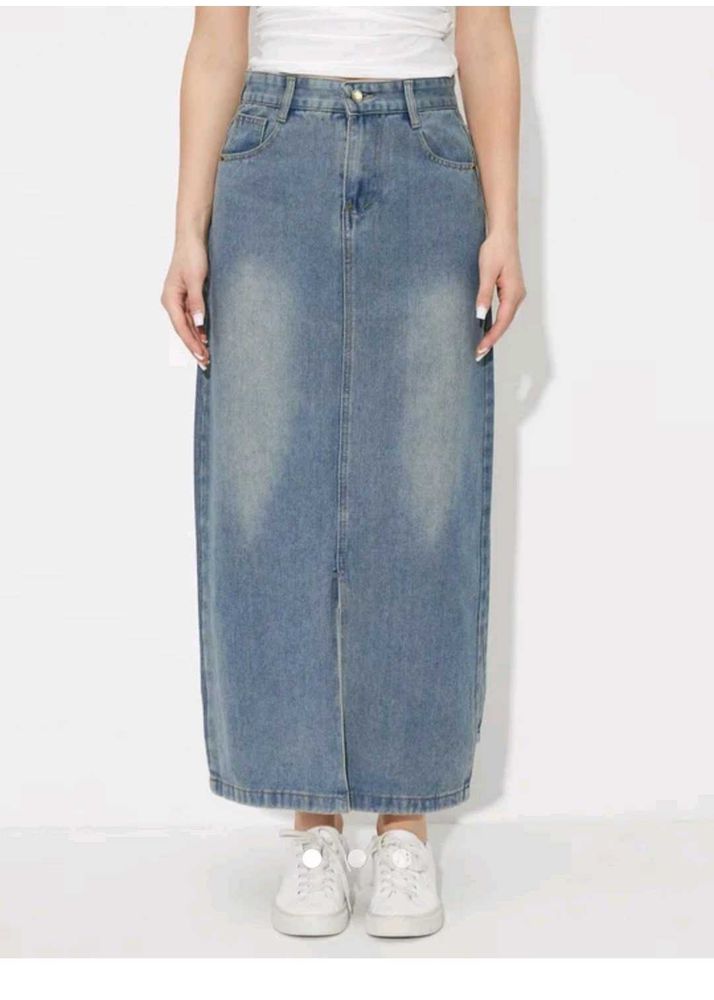 Denim Maxi Skirt