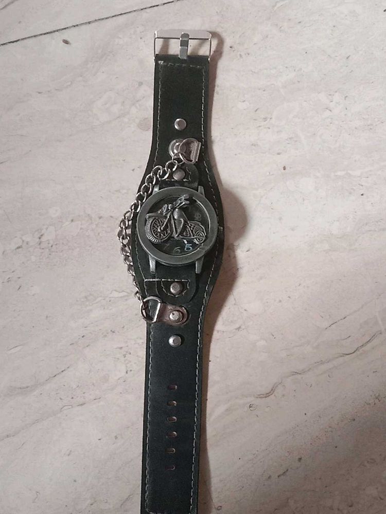 Motorcycle Chain Leather Watch