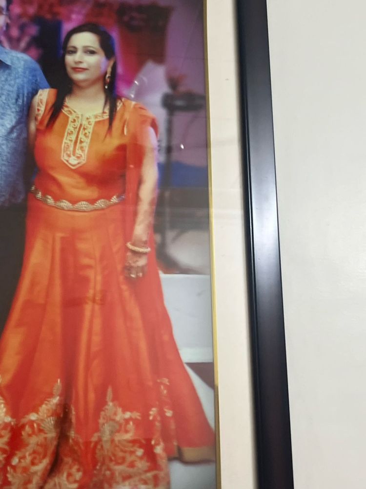 Vibrant Orange Embroidered Anarkali Gown