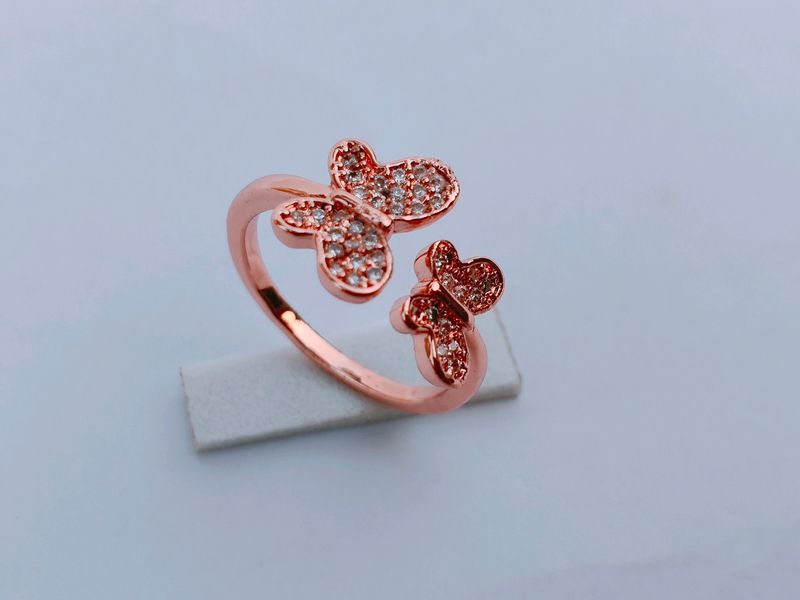 BUTTERFLY Ring Rose Gold Colour  For Girls/Women