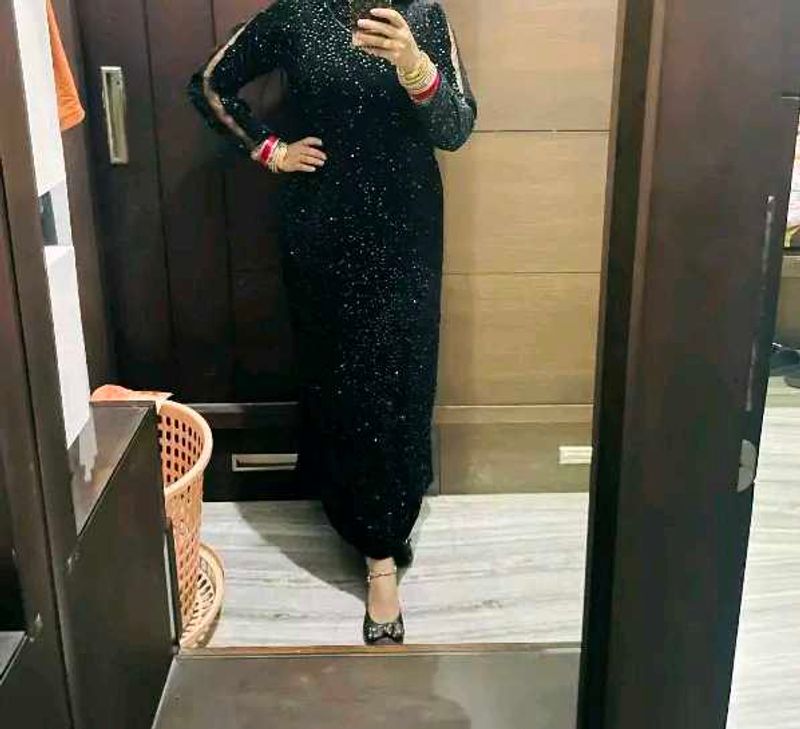 Elegant Black Ethnic Gown