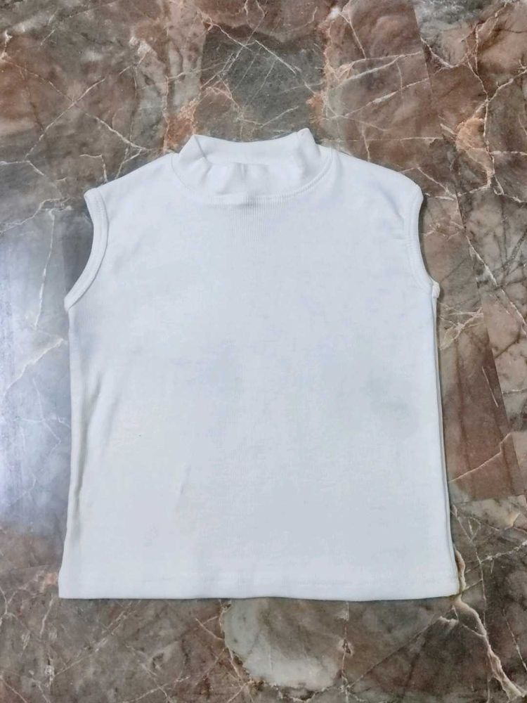 White Sleeveless Top