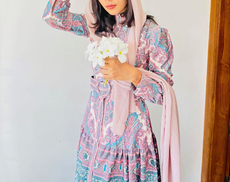 Paisley Print Ethnic Gown