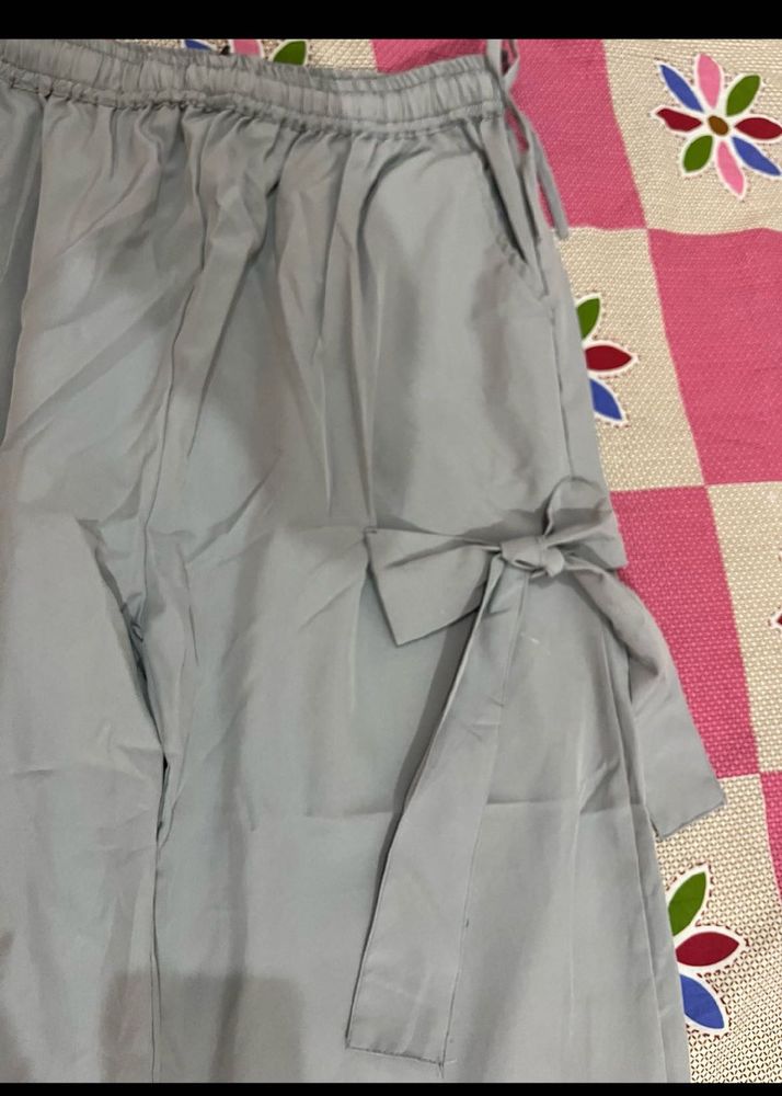 Stylish Grey Wide Leg trouser