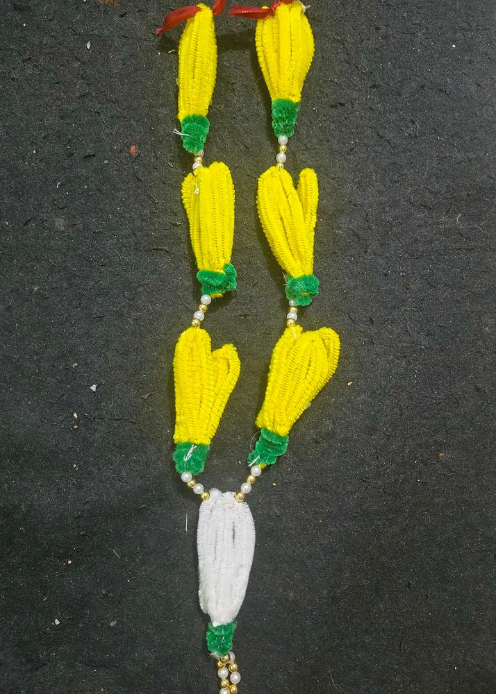 Yellow Flower Garland Necklace