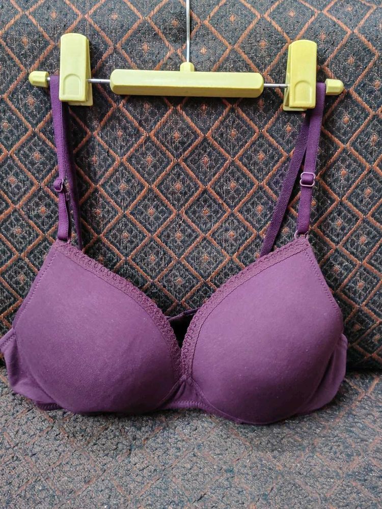 Comfortable Soft Padded Purple Bra