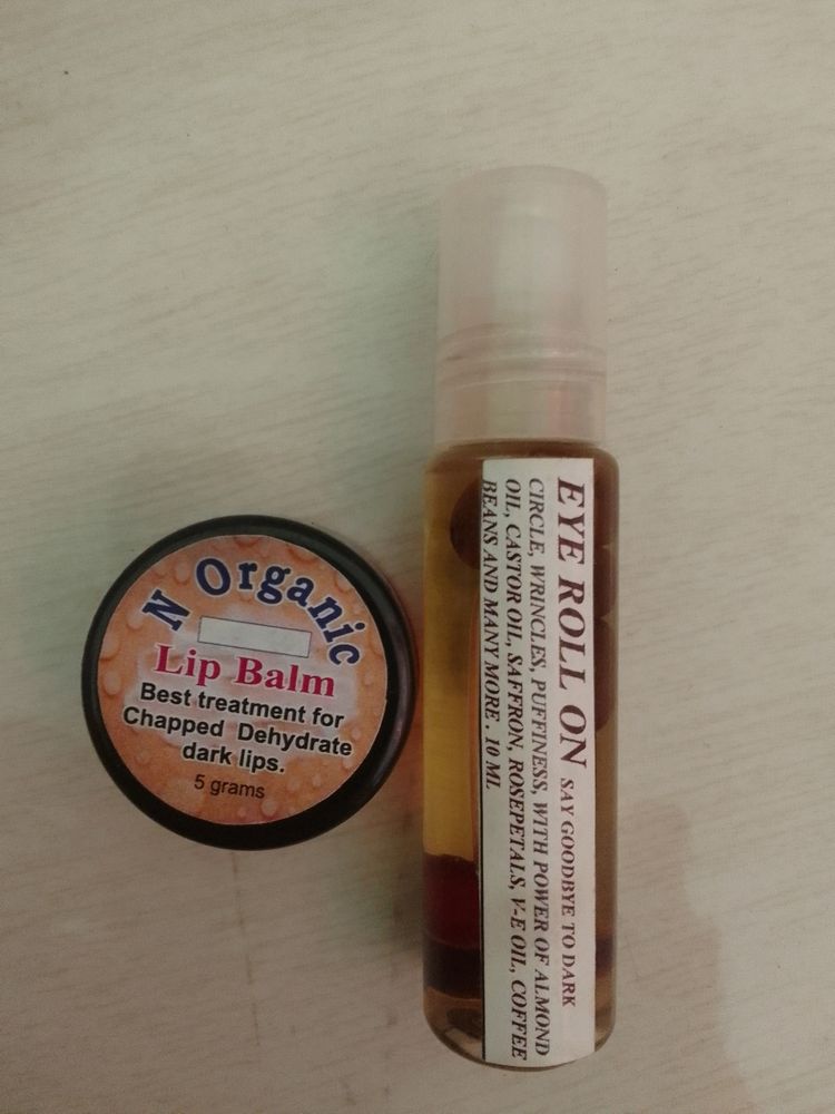 Combo Of Eye Roll On And Lip Balm