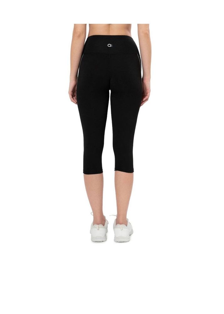 Black Cropped Athleisure Leggings