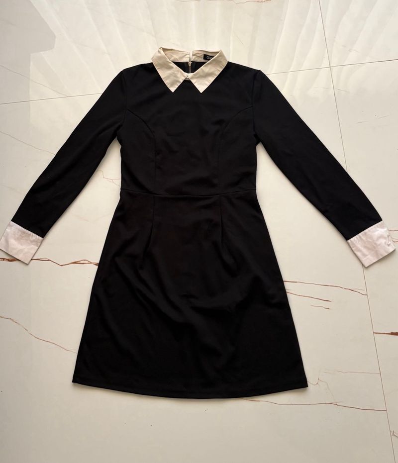 Classic Black Collared Dress