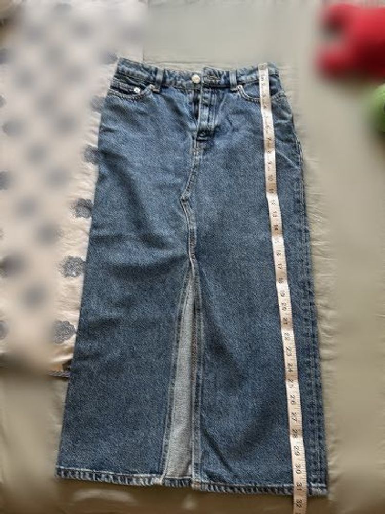 Classic Denim Maxi Skirt