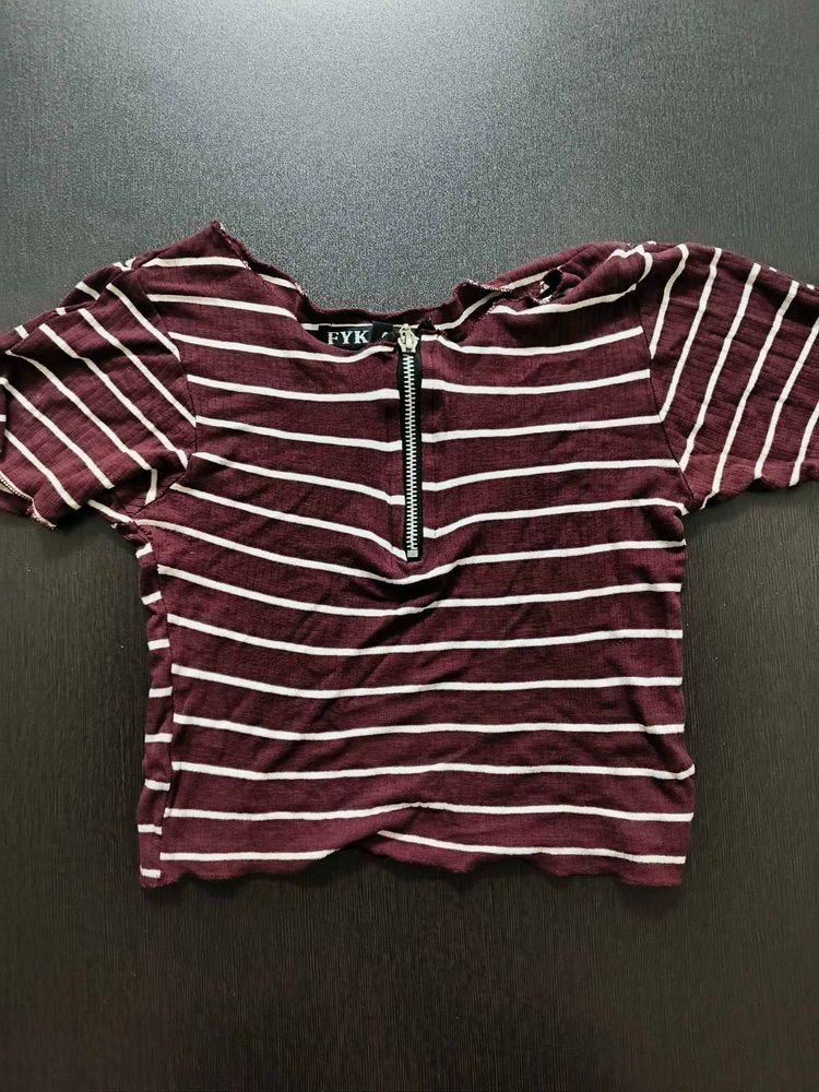 Striped Crop Top