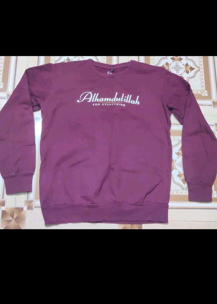 Maroon "Alhamdulillah" Sweatshirt