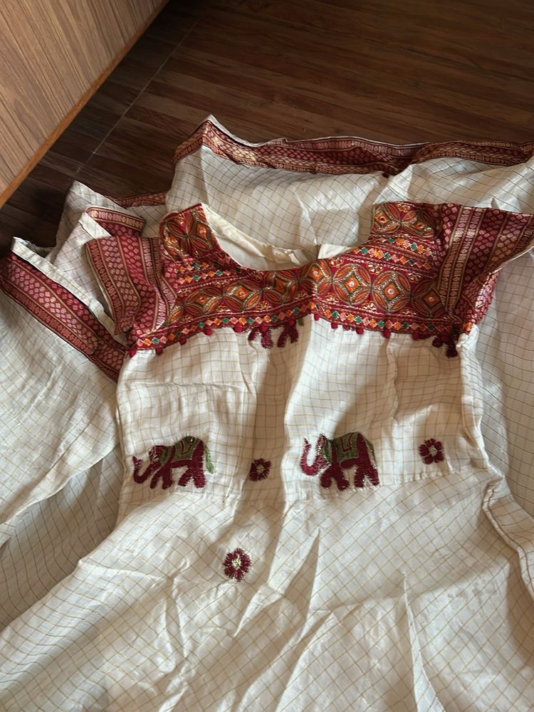 Ethnic Dress with Elephant Embroidery