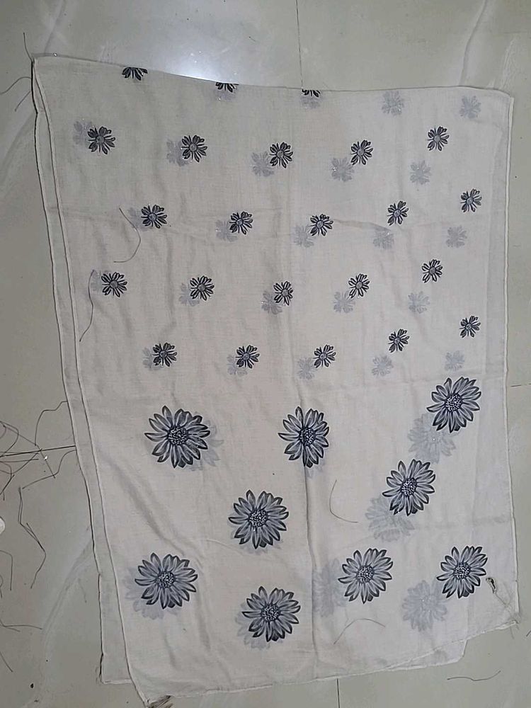 Floral Print Cotton Dupatta