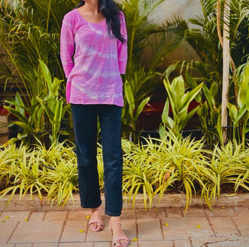 Pink Tie-Dye Top XS