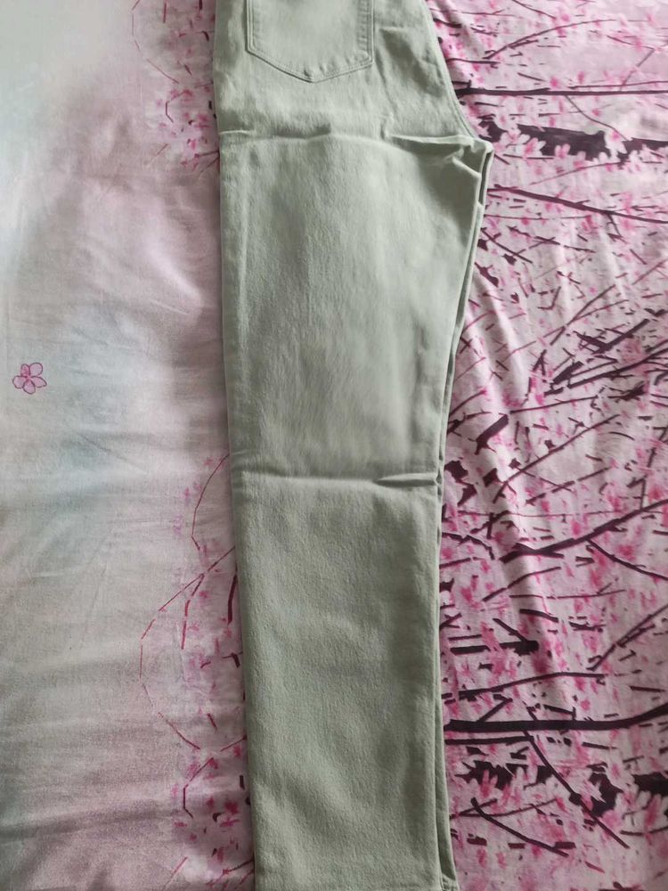 Light Green Straight Leg Jeans