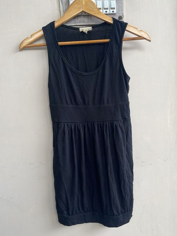 Stylish Black Sleeveless Mini Dress