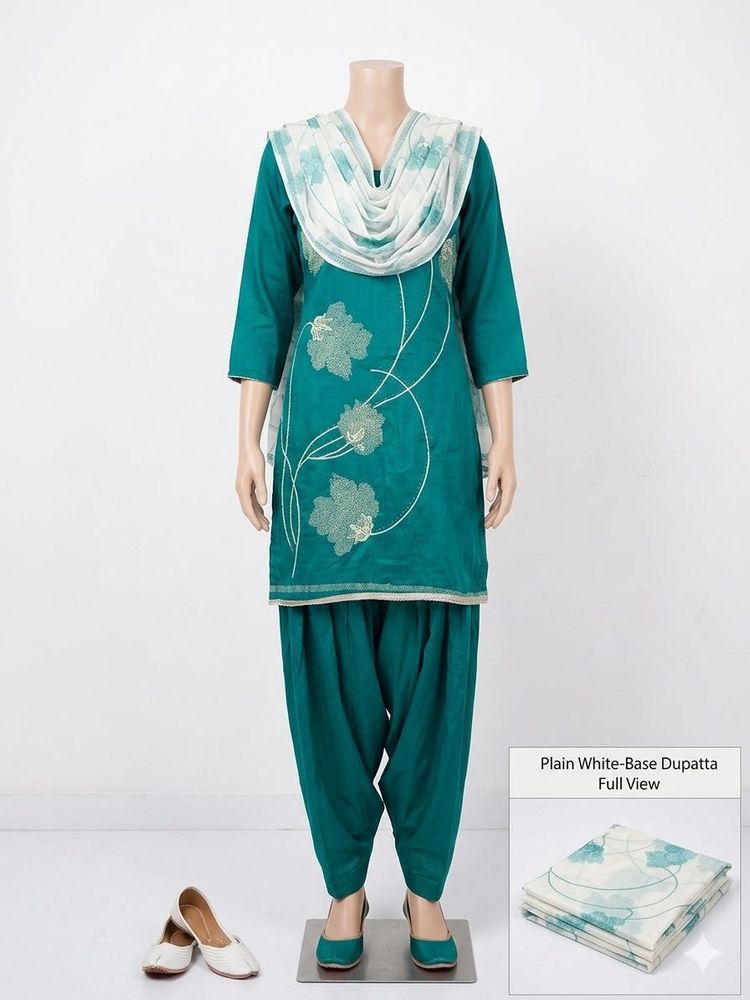 Teal Kurta Set with Dupatta
