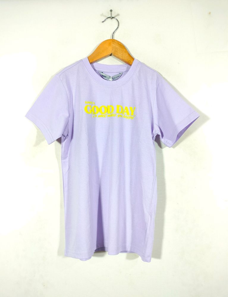Lavender Printed Casual T Shirt (Girl's)