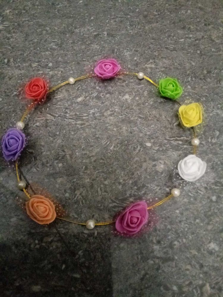 Floral Hair Crown with Pearls