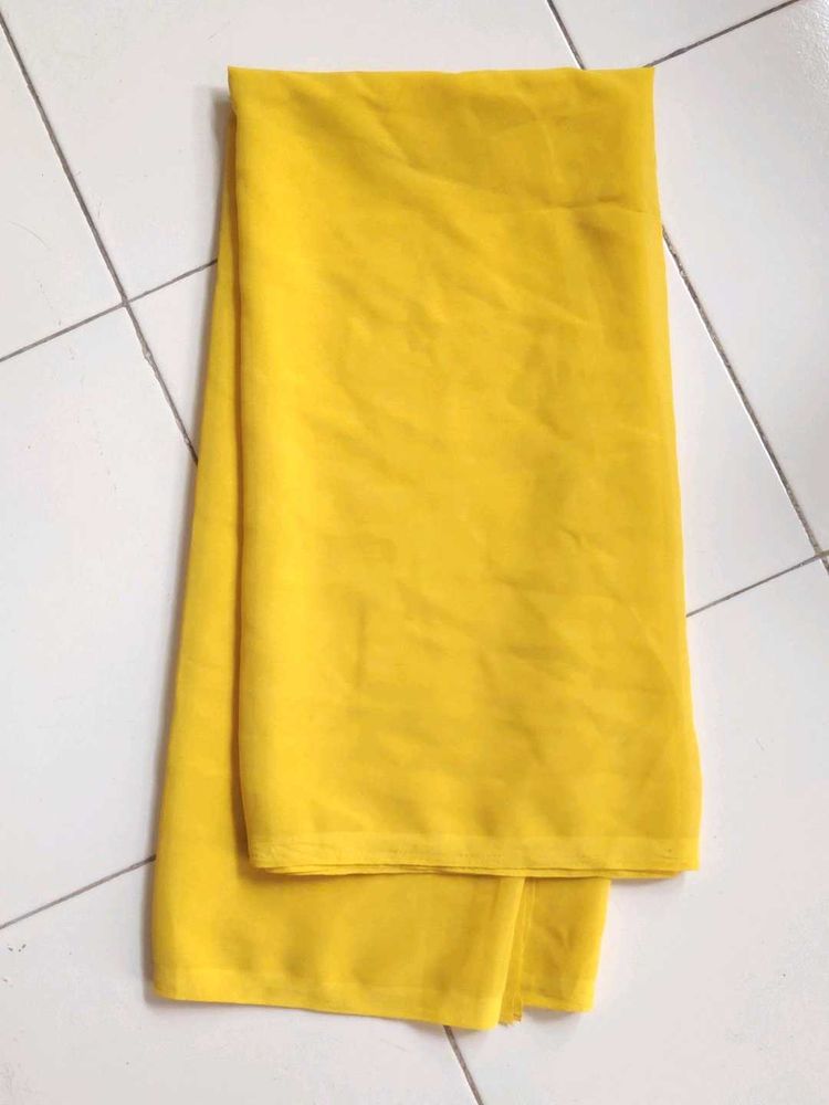Bright Yellow Chiffon Fabric