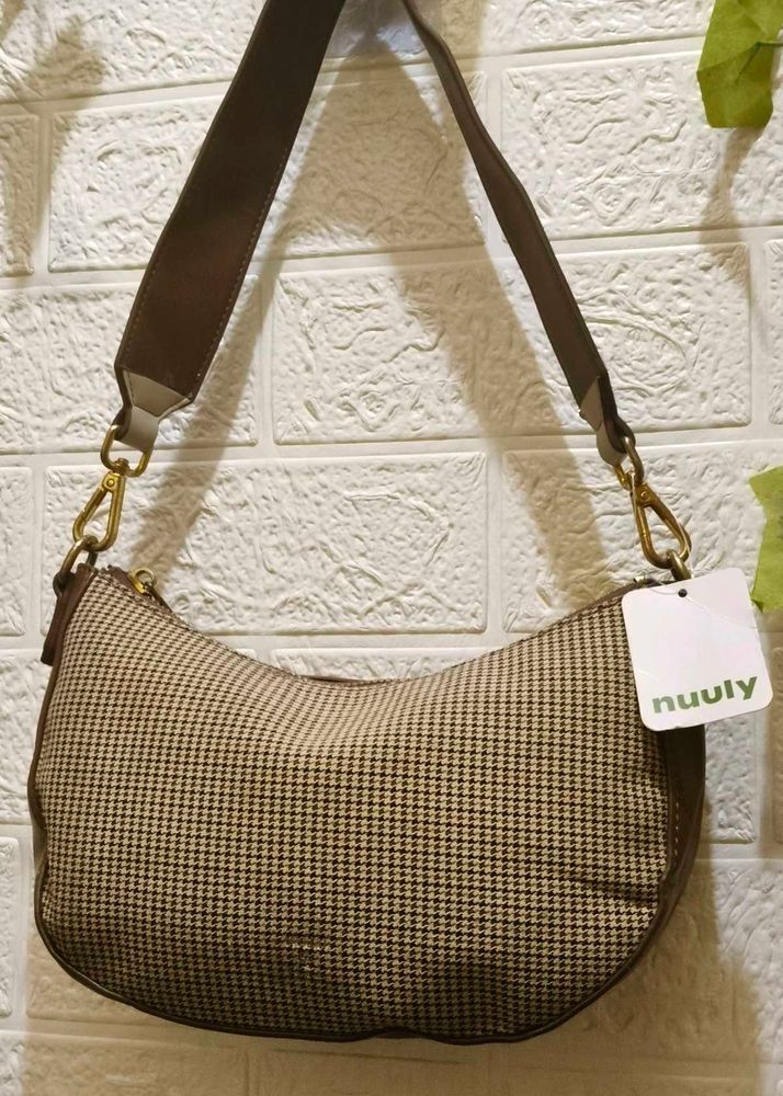 Vintage Houndstooth Shoulder Bag