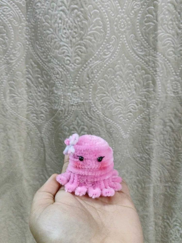 Adorable Pink Octopus Plush Toy