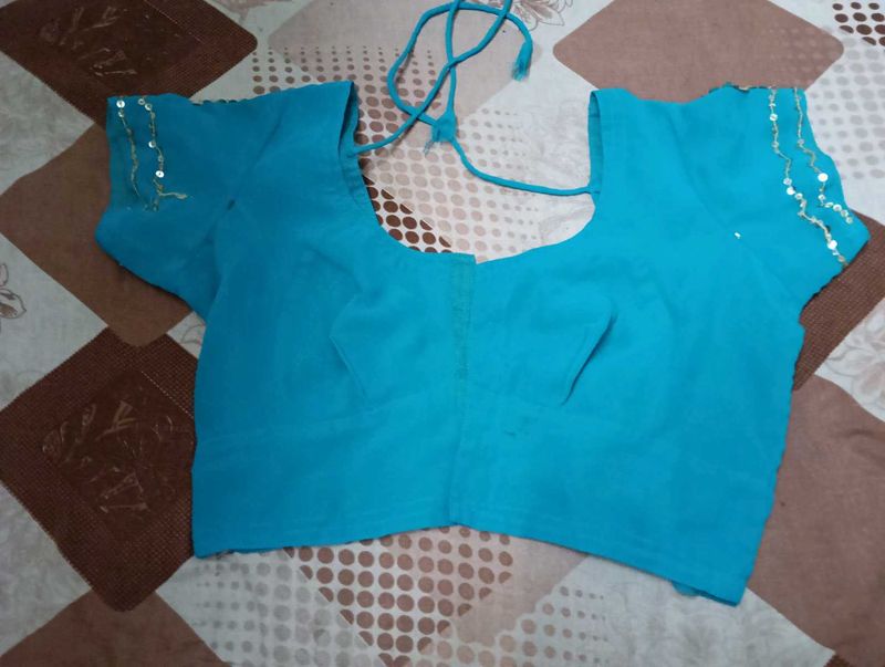 Blue Embroidered Blouse