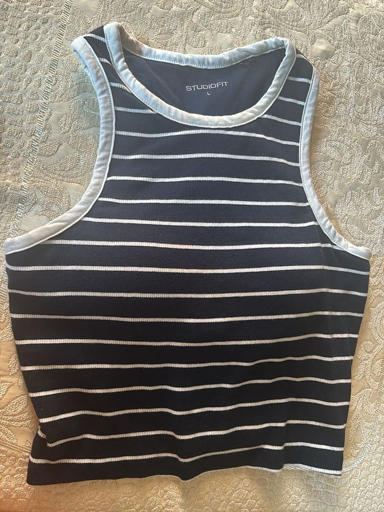 Striped Crop Tank Top