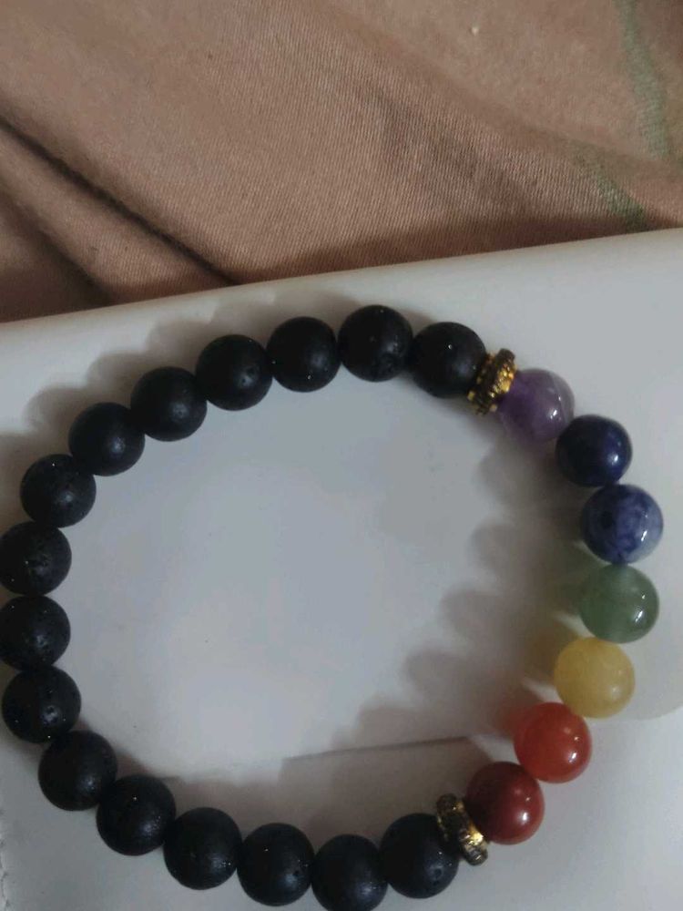 Chakra Lava Stone Bracelet